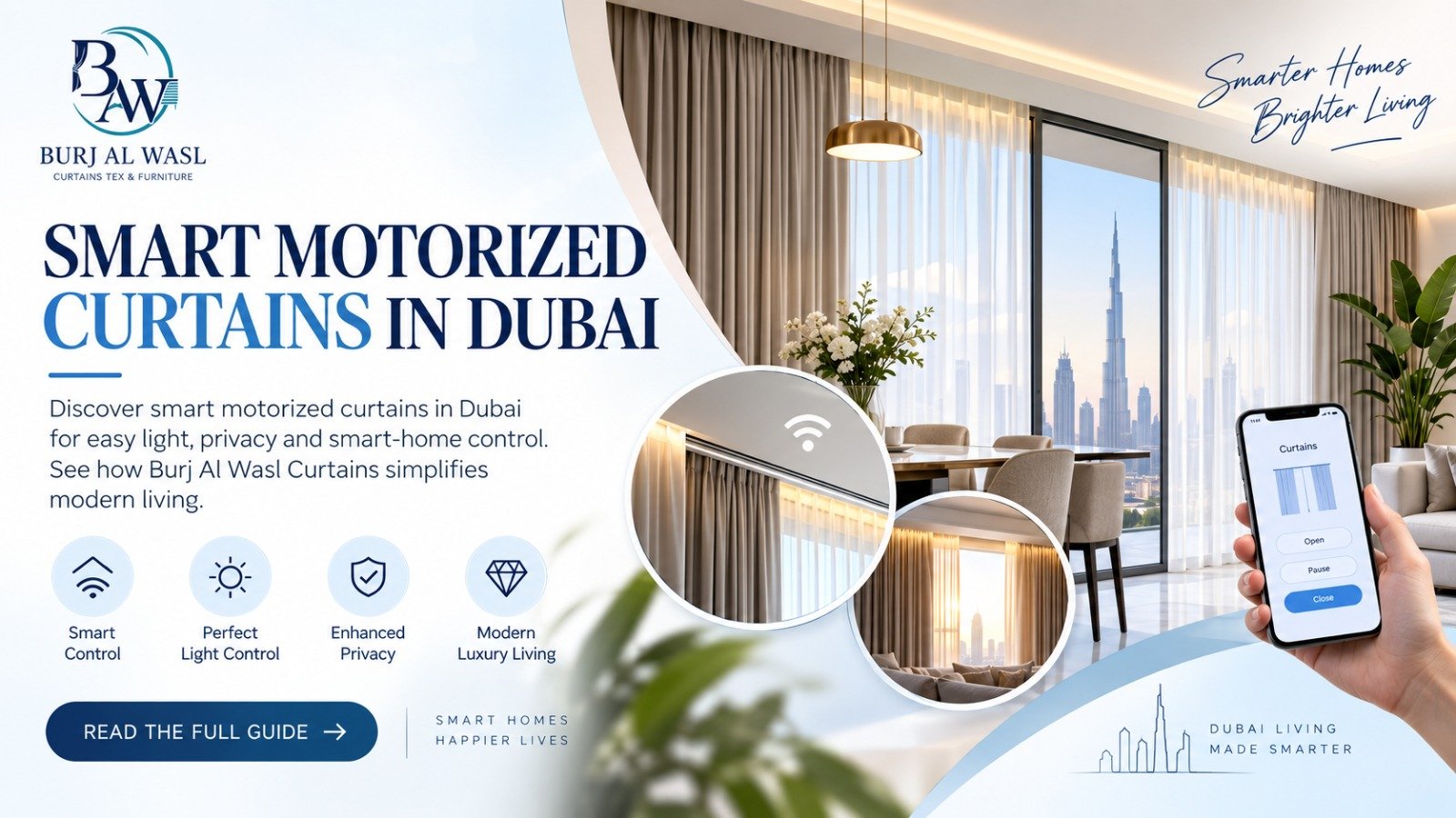 Smart Motorized Curtains in Dubai: Luxury, Comfort & Convenience